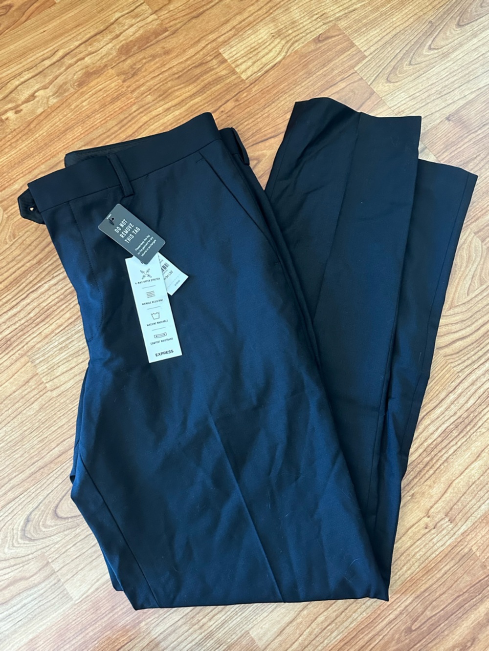 Express Men's Black Chinos - Straight Fit